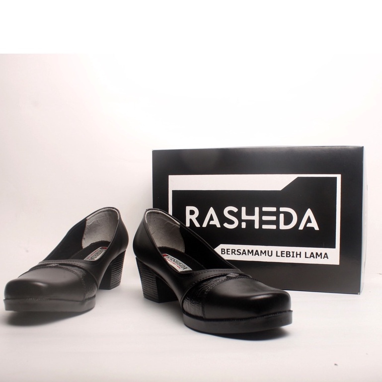 Sepatu Formal Wanita Kulit Asli Rasheda 222R Pantofel Big Size Jumbo