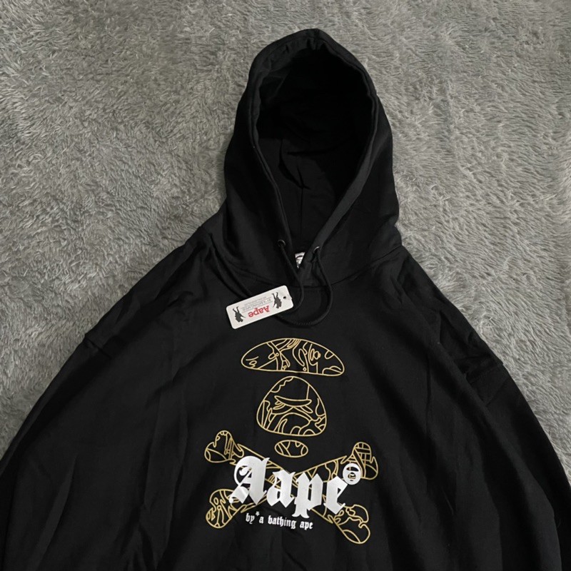 SWEATER HOODIE AAPE BATHING APE BATIK GOLD FULLTAG