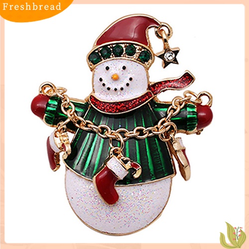 [ TERLARIS]Wedding Party Christmas Lovely Gift Jewelry Rhinestone Enamel Alloy Brooch Pin