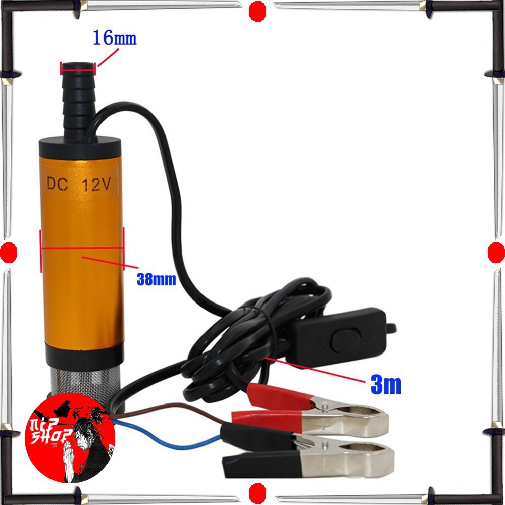 Pompa Transfer Oli Bensin Mobil Elektrik 12V CT - Golden