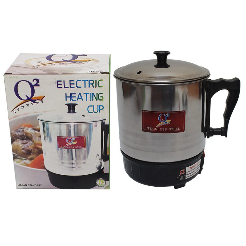 MUG/ Teko Listrik STAINLESS Q2 12 cm/ Pemanas Air/ Heater