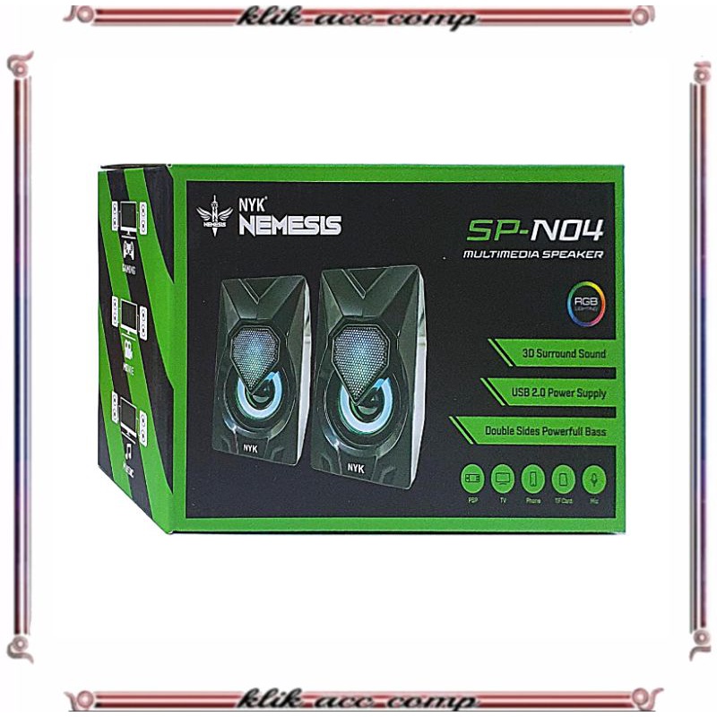 speaker nyk nemesis sp-n 04 speaker GAMING RGB SOUND BAR WITH 3D GAMES STEREO AUDIO AND DOUBLE SIDES STRONG BASs