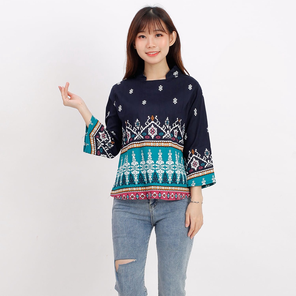 Batik Wanita - Atasan Batik 559 - 974-Navy F