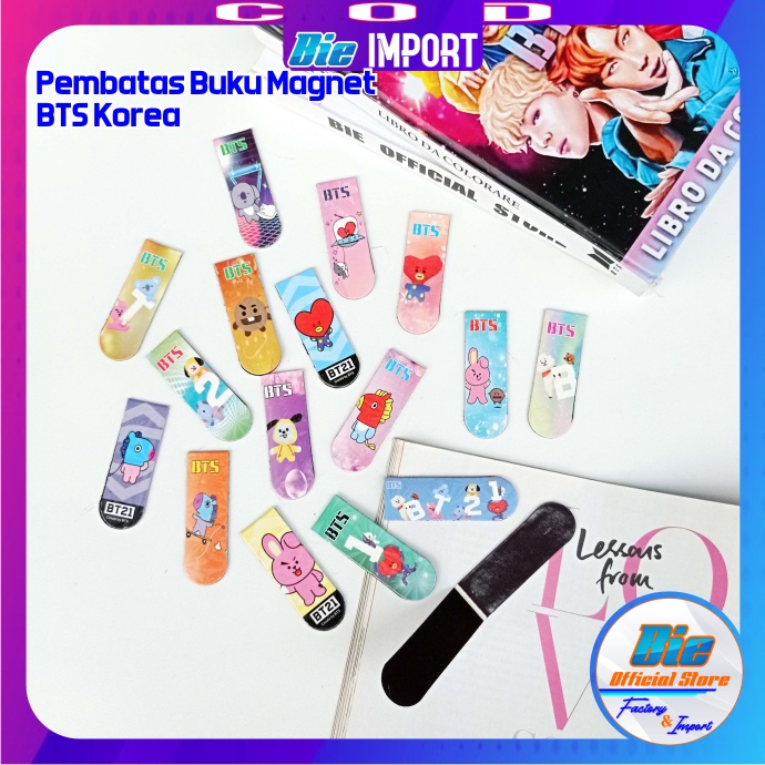 Stiky Note Magnet BTS Korea Impor / Pembatas Buku Magnet BTS