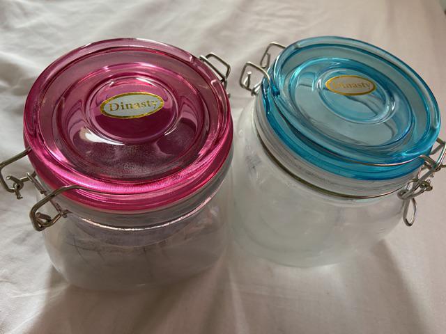Toples Kaca Hermetico Warna / Toples Madu Storage Jar Hm 750 Gl Tutup Warna Warni (per Biji)