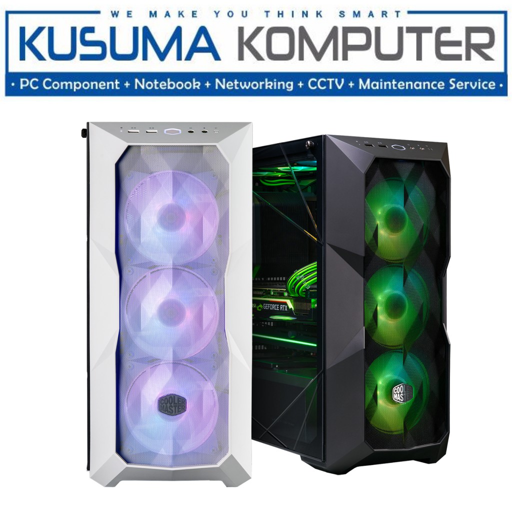 Cooler Master MasterBox TD500 Mesh Black + 3 Fan ARGB Casing PC