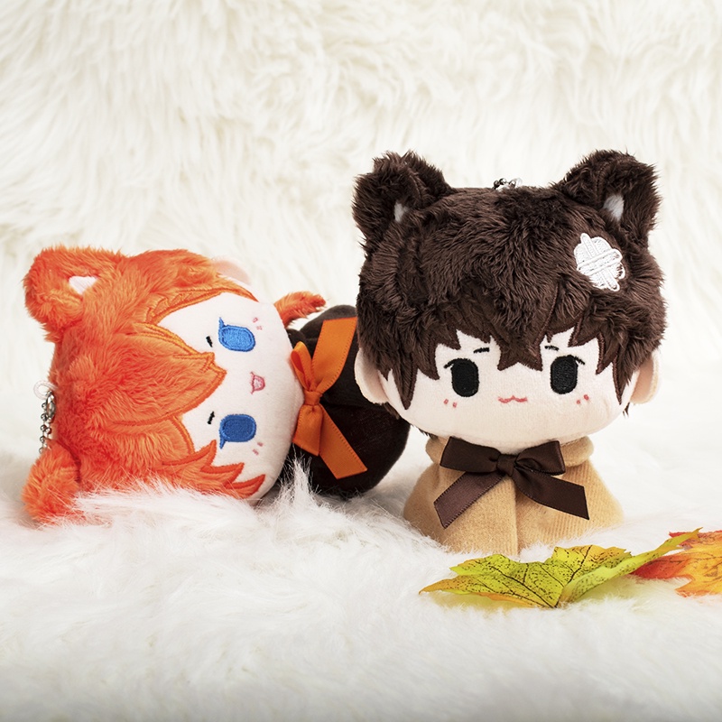 Bungou Stray Dogs BSD Head Doll Plush Plushie Keychain Key Holder Gantungan Boneka Kepala Mini Fluff