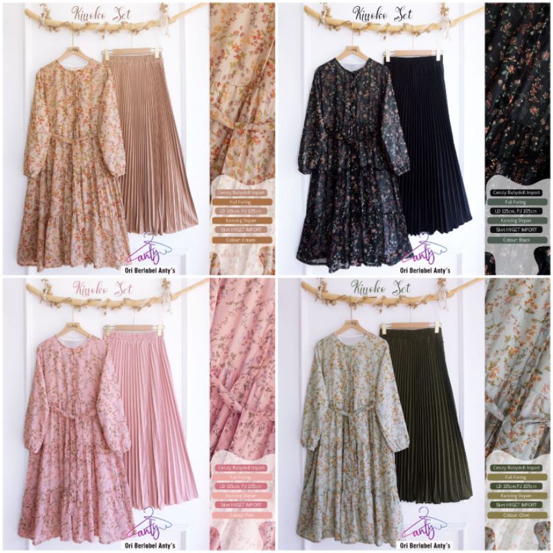 terbaru))gamis kinako set original ld q15 by anty's