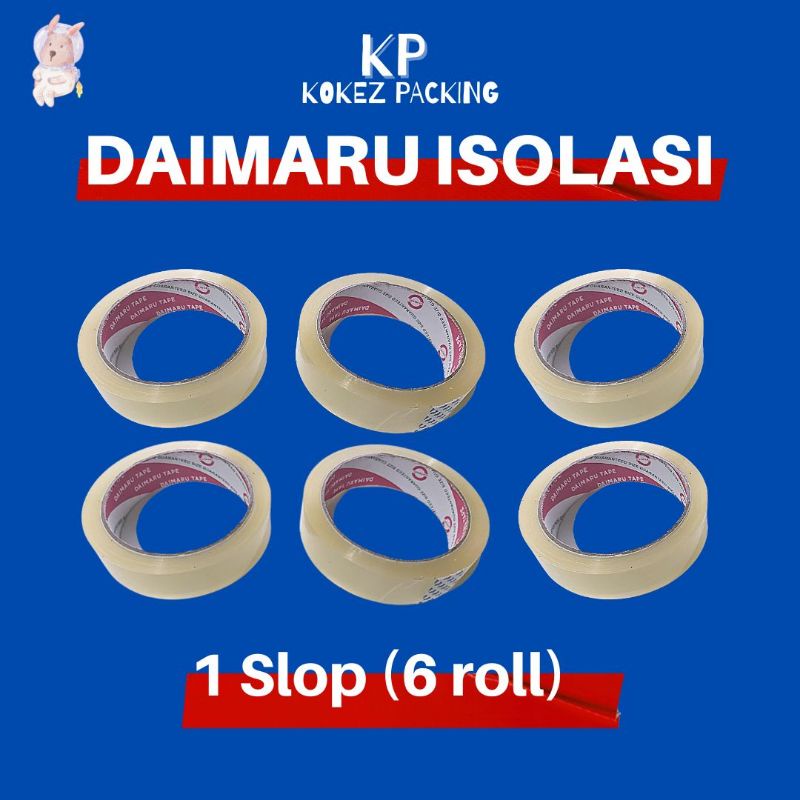 

(Dapat 6) Solasi / Isolasi / Solatip Bening DAIMARU 1 Inch (24 mm x 72 Yard)