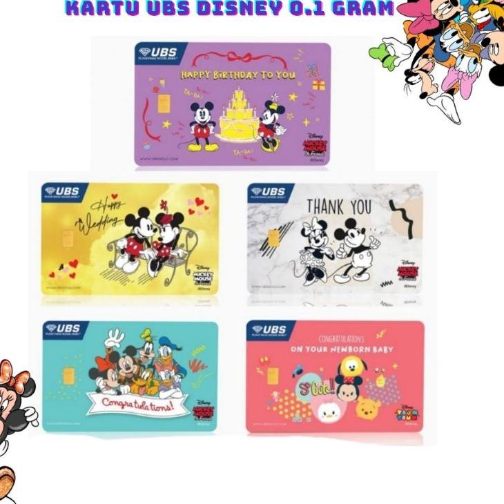 [67] UBS 0.1 Disney Card Mickey & Minnie Happy Birthday, Wedding,Thank You,Congrats, Tsum Tsum New B