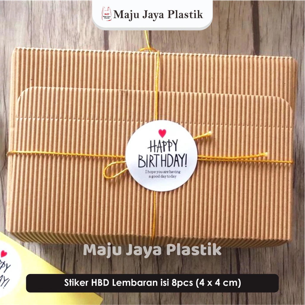 

(1 LEMBAR ISI 8 PCS) STIKER HAPPY BIRTHDAY 4 CM STICKER HBD Stiker ulang tahun
