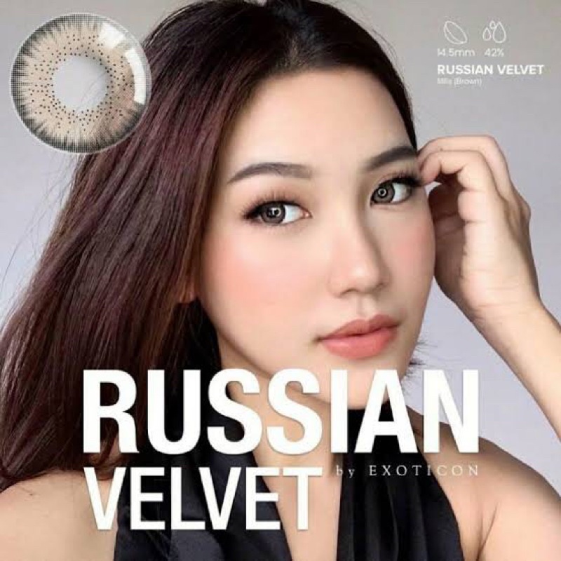 Russian Velvet Minus (-0.50 sampai -4.00) + FREE LENS CASE