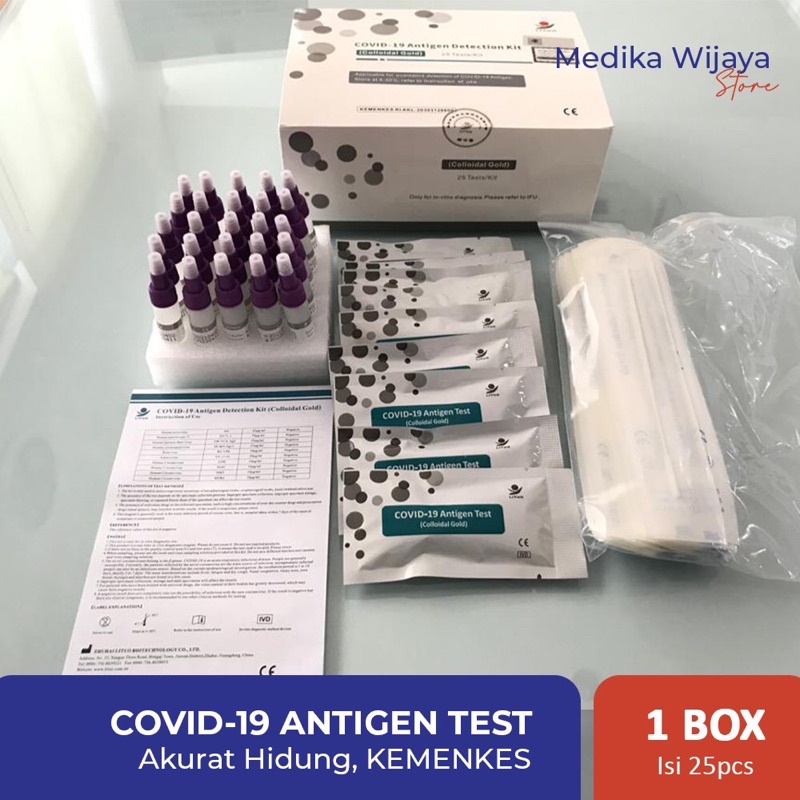 Alat swab antigen anti gen covid 19 box isi 25pcs LITUO LUTIO