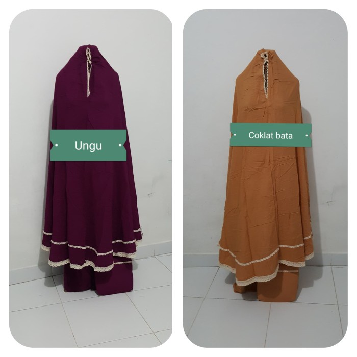 MUKENA- MUKENA KATUN RAYON RENDA MILEA SYAR'I - HITAM -MUKENA.