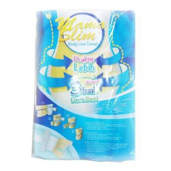 Mama Slim Body Line Corset 3 band Korset Ibu Blue Biru