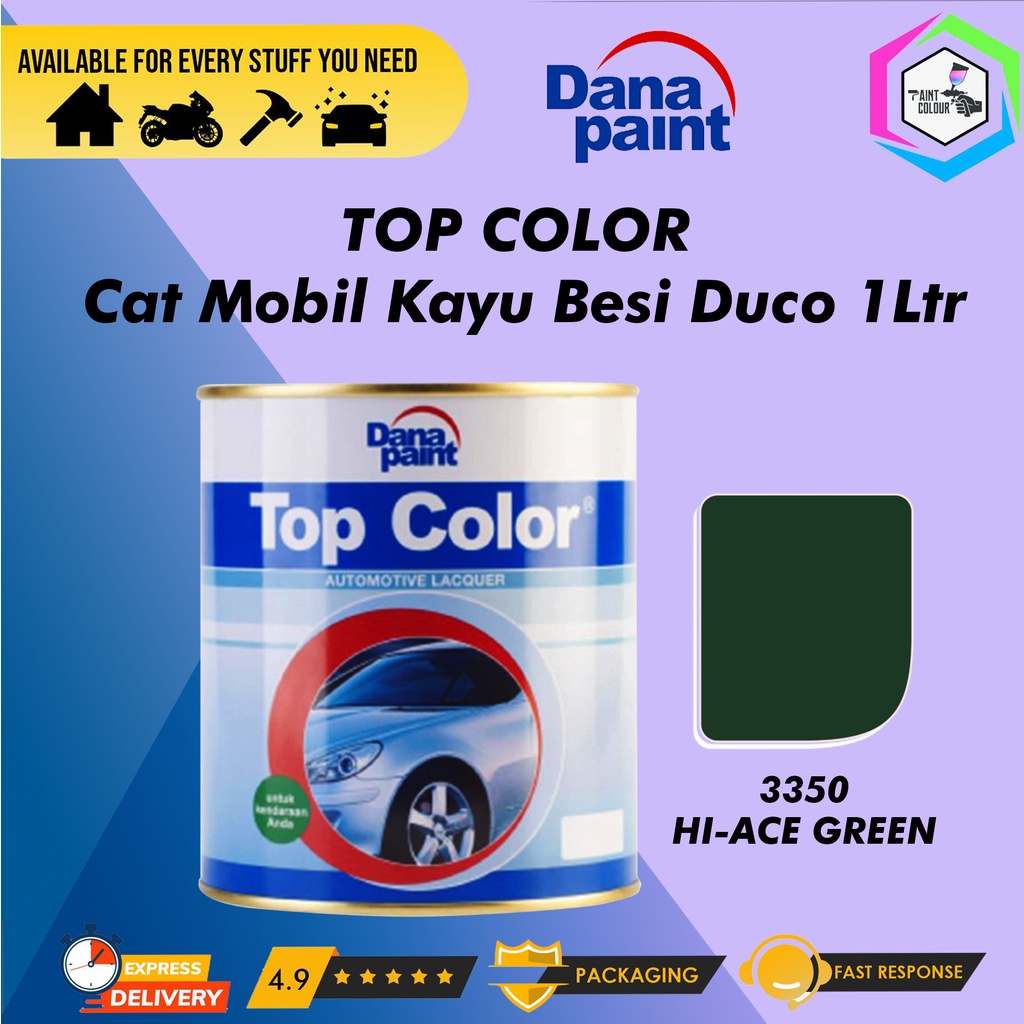 TOP COLOR 3350 Hi-Ace Green - Cat Mobil Kayu Besi Duco