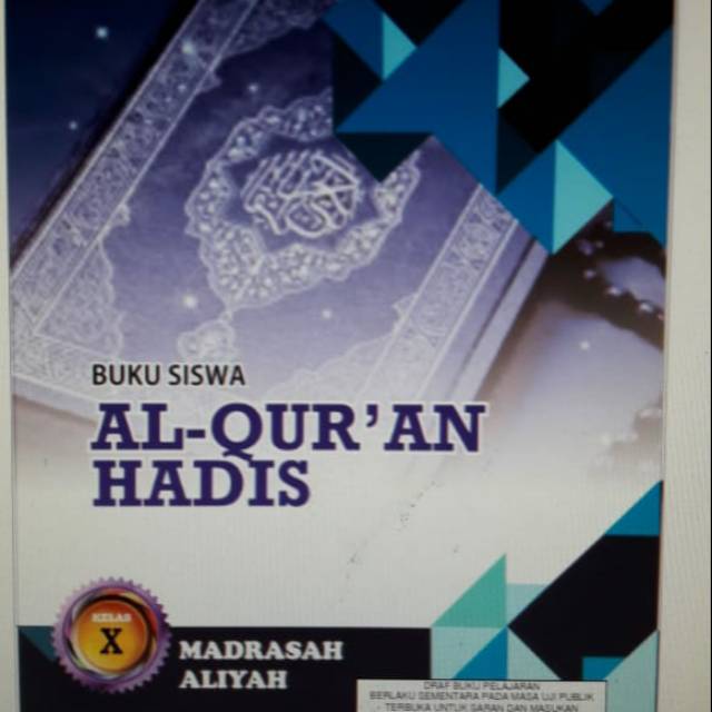 

BUKU SISWA AL QURAN HADIS MA KLS X KEMENTRIAN 2020