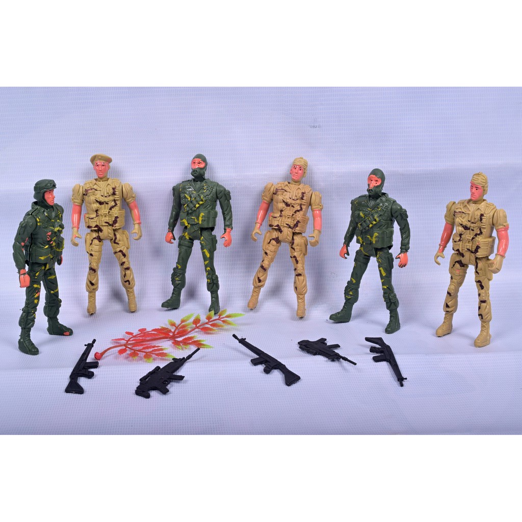 Mainan Koleksi Anak Cowok Military Troops 6 Pcs Mainan Tentara Perang Militer Warrior Anak