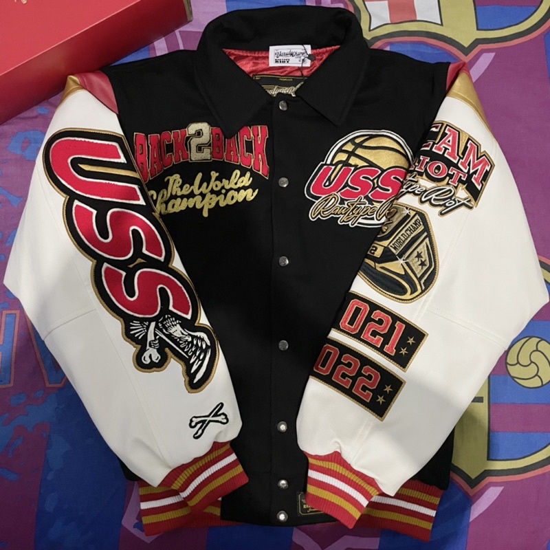 Rawtype Riot X USS Varsity Champ Back 2 Back Type II Jacket + T-shirt BNIB NEW ORIGINAL 100%