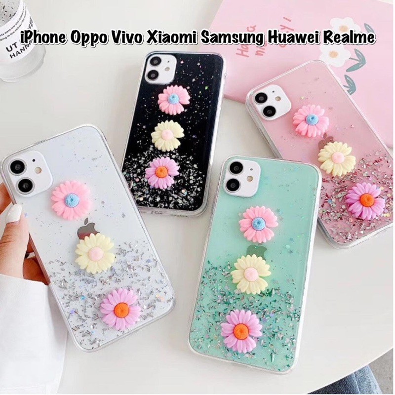 Flower 3D Vol 2 Case Samsung A13 A53 A32 A23 A13 A52 A52 A72 A11 A22 A02 A03 Core A51 A71 A80 A70 A50 A12 A02s