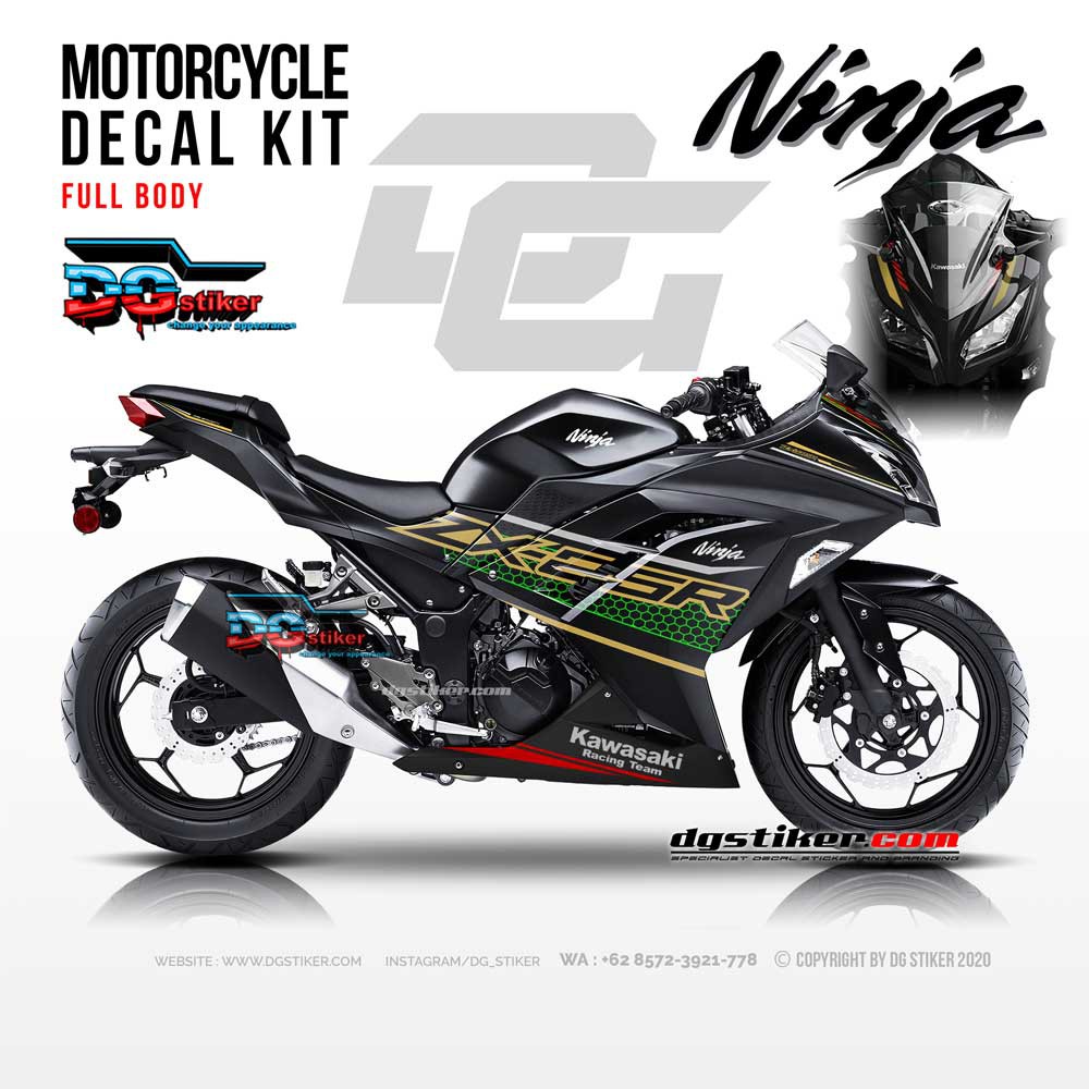 Decal Ninja 250 FI KRT Hitam 2020 DG Stiker