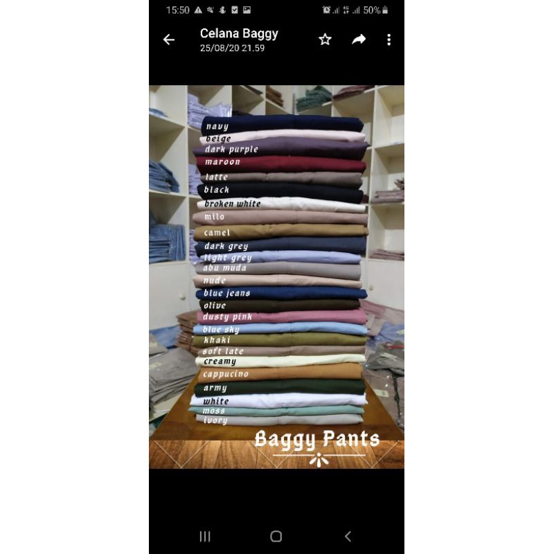 celana ogos hitam new dan merah maron preloved