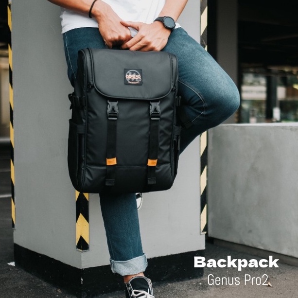 Backpack Pria Waterproof Original Muat Laptop 15,6 Inch - Genus Pro2 Mokamula