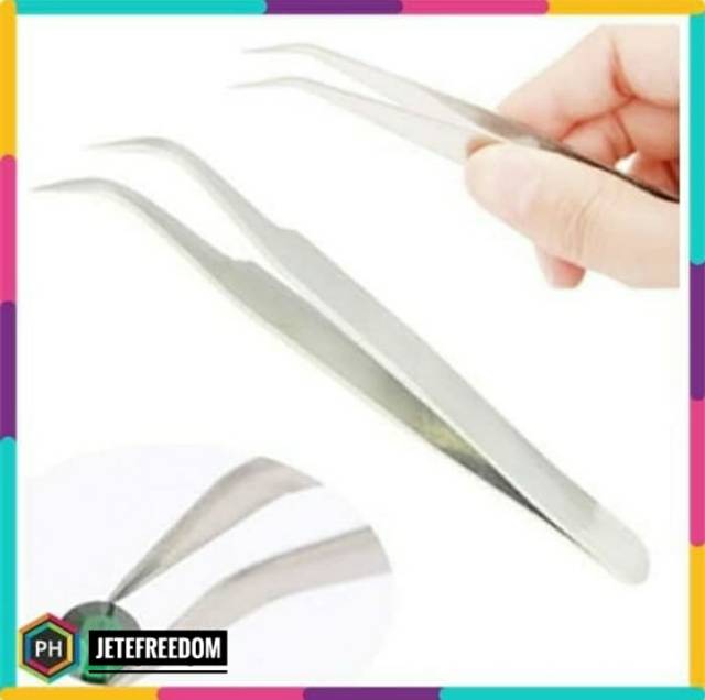 Pinset siku stainless steel laboratorium alat bantu pick angkat peralatan bedah sumpit penjepit