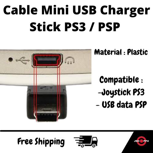 Kabel Mini USB charge Charger Stik Stick PS3 Kabel Data PSP