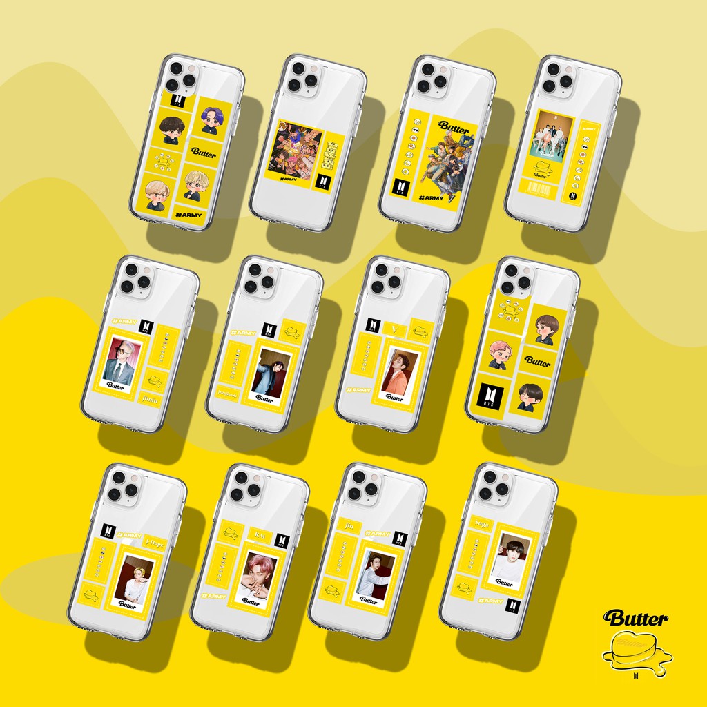 BTS BUTTER NEW TRANSPARAN CLEAR CASE FANBASE