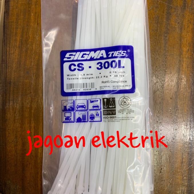 

Office & Stationery | Document Organizer | Kabel Tis / Cable Ties Cs-300L Putih 30 Cm Sigma Original | Best Seller