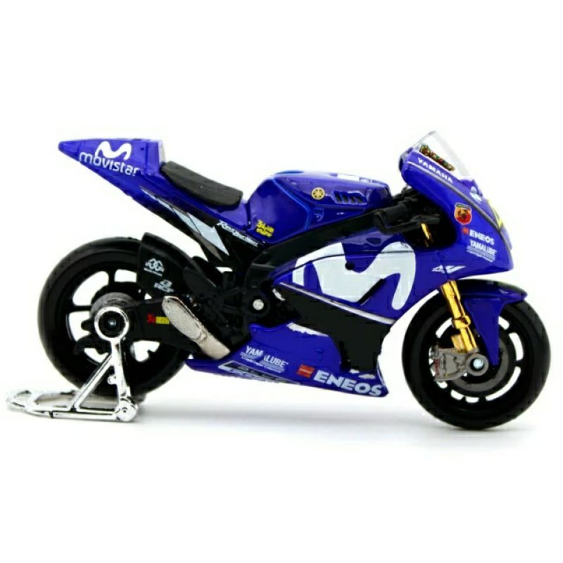 Diecast Miniatur Motor Gp Rossi Yamaha Team 2018 Motogp Skala 1/18