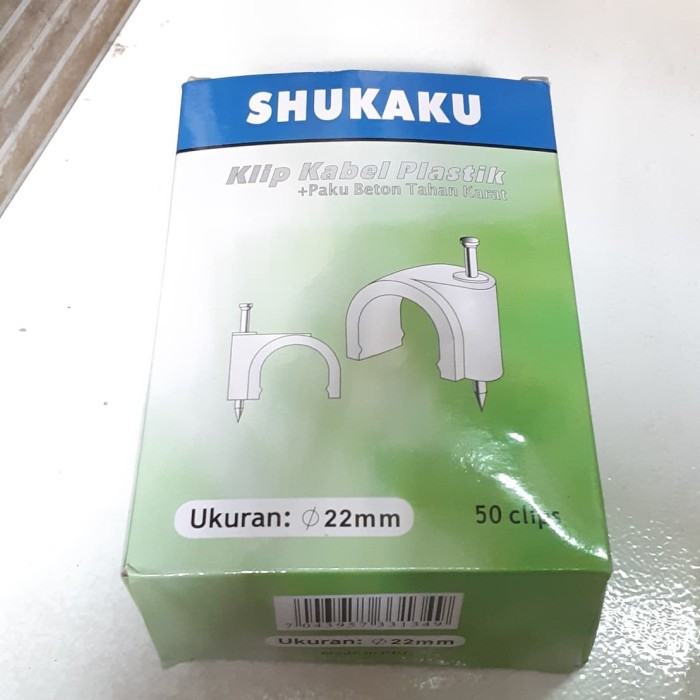Klem Kabel 22mm Shukaku / Listrik / Paku Beton Klip