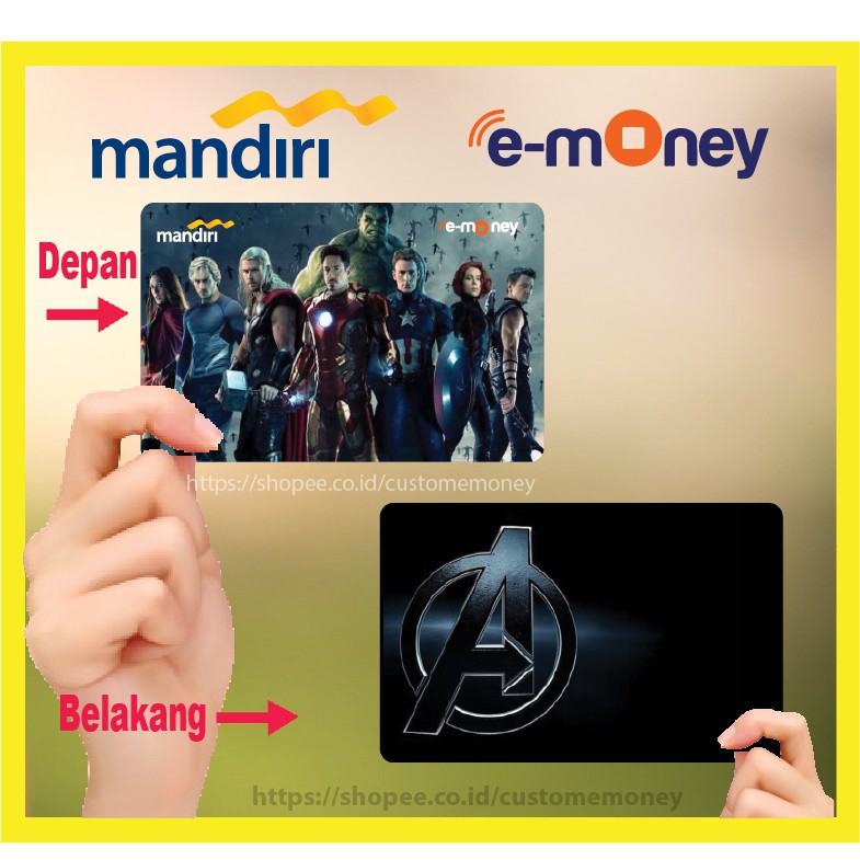 Emoney Gambar Avengers Superhero Anime 5 Etoll EMoney Mandiri BCA Flazz BNI Tapcash BRI Brizz-2 SISI