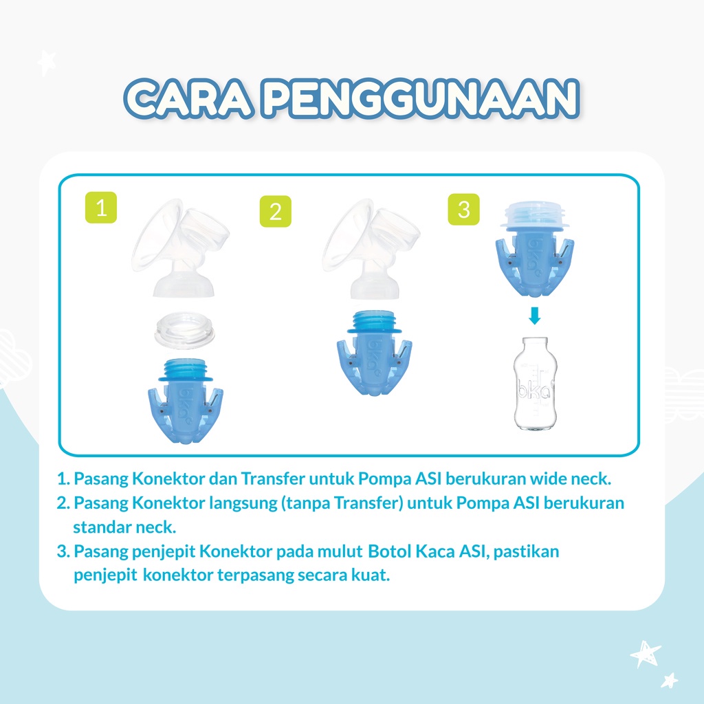BKA Konektor Botol Asi dan BKA Konektor Kantong Asi