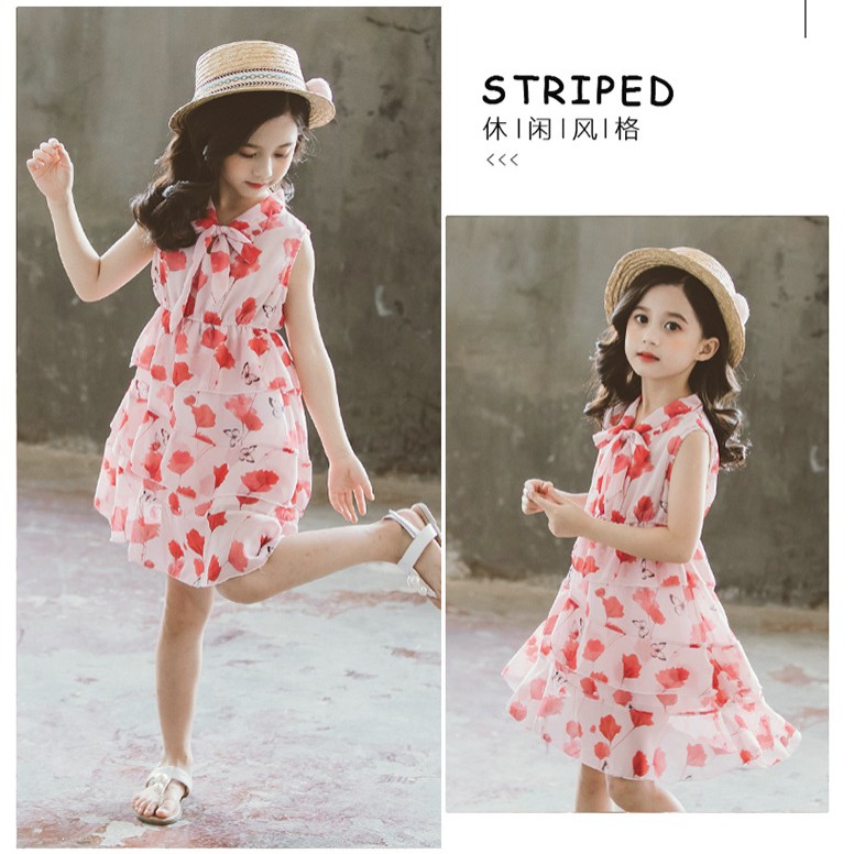 babyfit BRIGHT FAIRY baju dress anak perempuan model lengan yukensi bahan ciffon