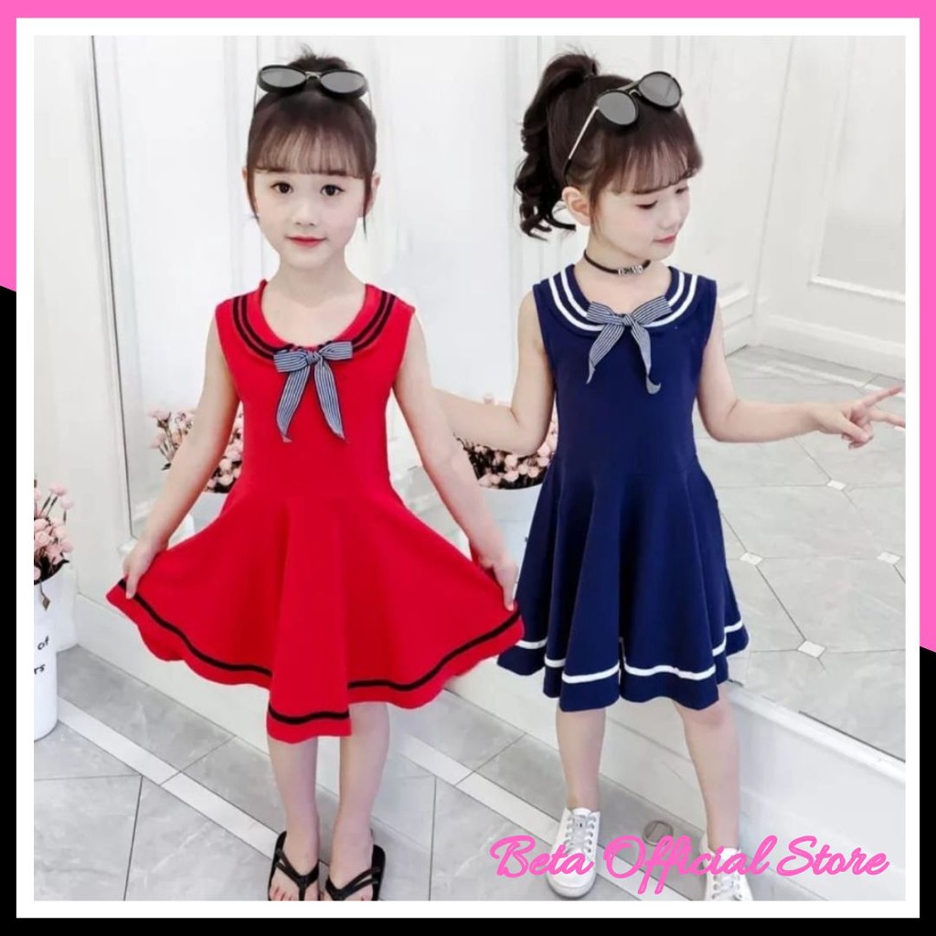 Baju Dress Pesta Natal Anak Perempuan Tanggung Usia 6 7 8 9 10 Tahun Modern Simpel Elegan Trendy Ang
