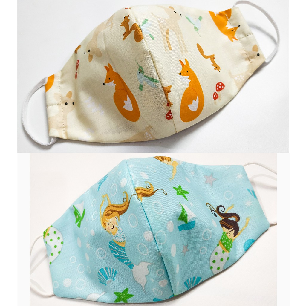 Masker Katun Motif ( MERMAID , FOX )