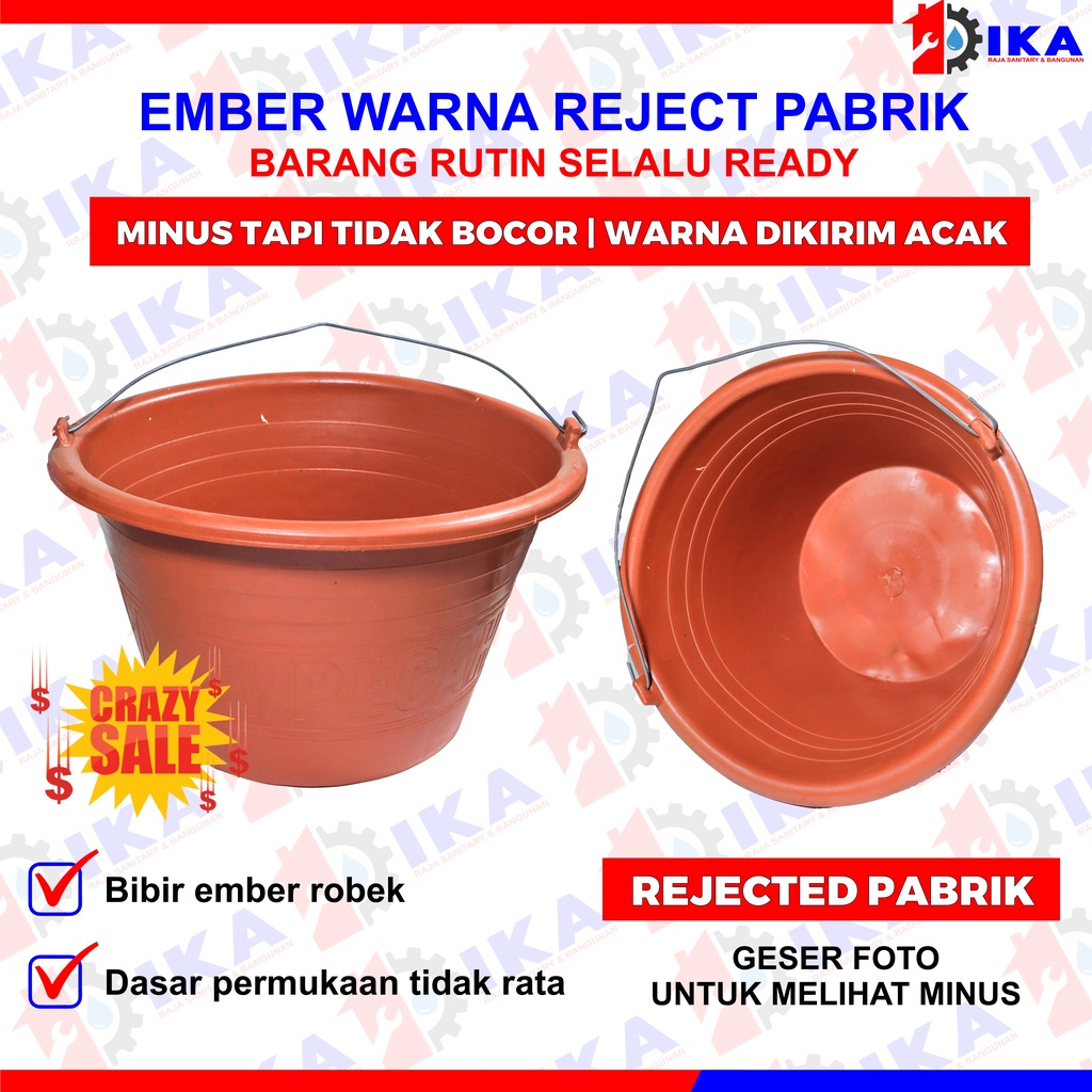 TERMURAH ! Ember cor hijau / ember murah / ember cupang (BARANG REJECT PABRIK ADA MINUS BIBIR ROBEK)