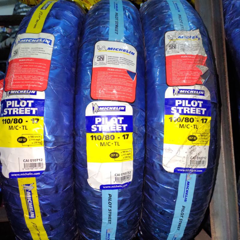 Ban Luar Michelin Ukuran 11080 ring 17 Pilot Street