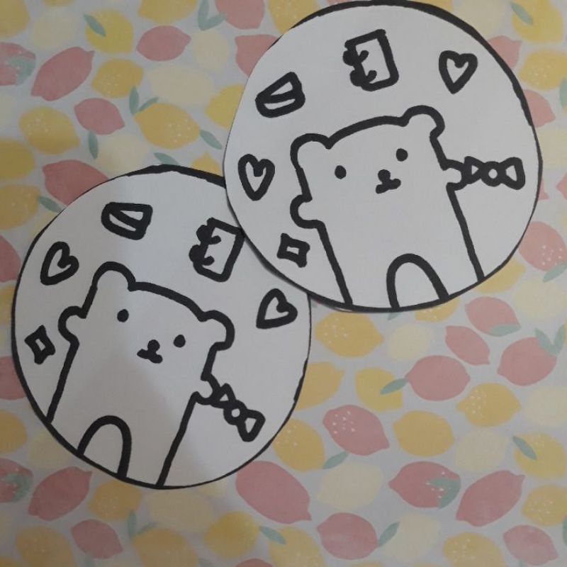 

A674 Warm Hugs Circle Of Fun Bear Big sticker stiker Bisa di warnai