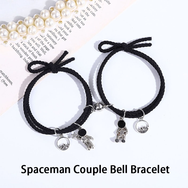 COD❤Korea Mahasiswa Astronot Braided Gelang Pasangan Pacar Gelang Perhiasan Kecil Hadiah Ulang Tahun Tri
