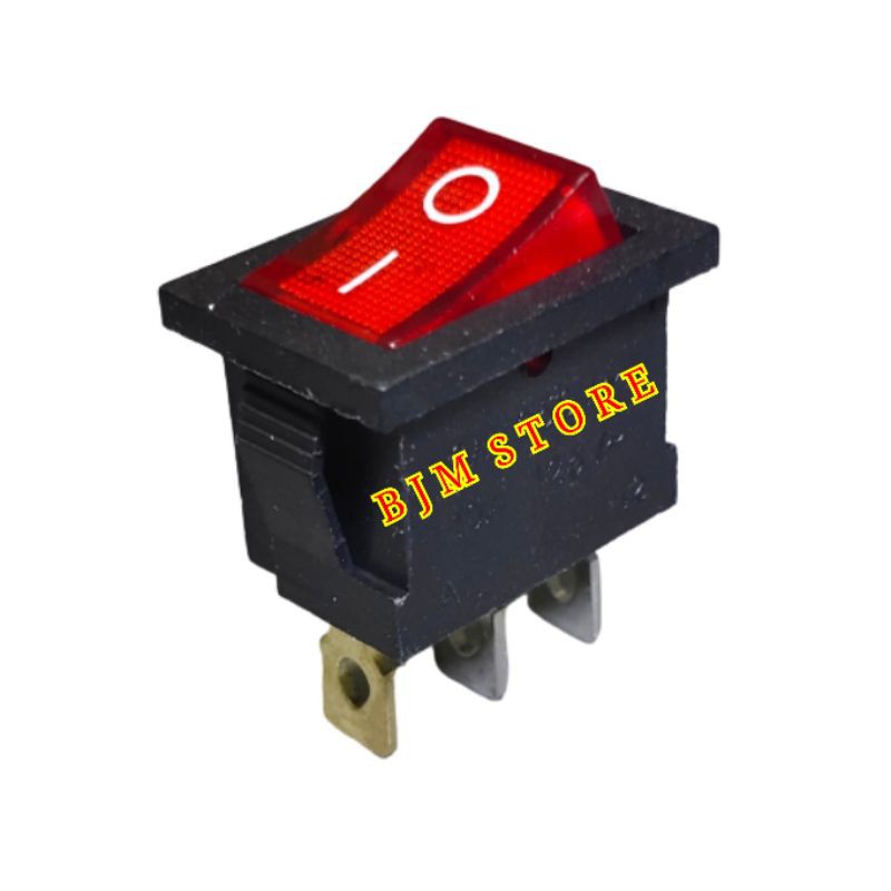 Saklar Rocker Switch Lampu Kecil 3 Pin / Switch Lampu Kecil ON OFF 3 Kaki