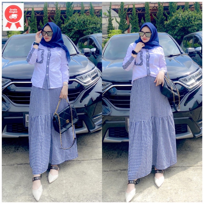 set rok mza/setelan rok mza/mza/one set mza/set rok shaqueenara/shaqueenara/setrok trq/setrok new oz