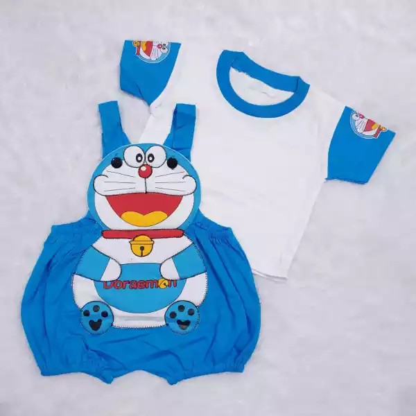 Baju Kodok Karakter Doraemon/ Setelan Anak Katun / Setelan Anak Cowok / Baby Alicia