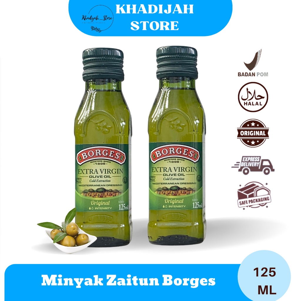 Minyak Zaitun BORGES EXTRA VIRGIN OLIVE OIL [MINYAK OLIVE] Halal 125 ML