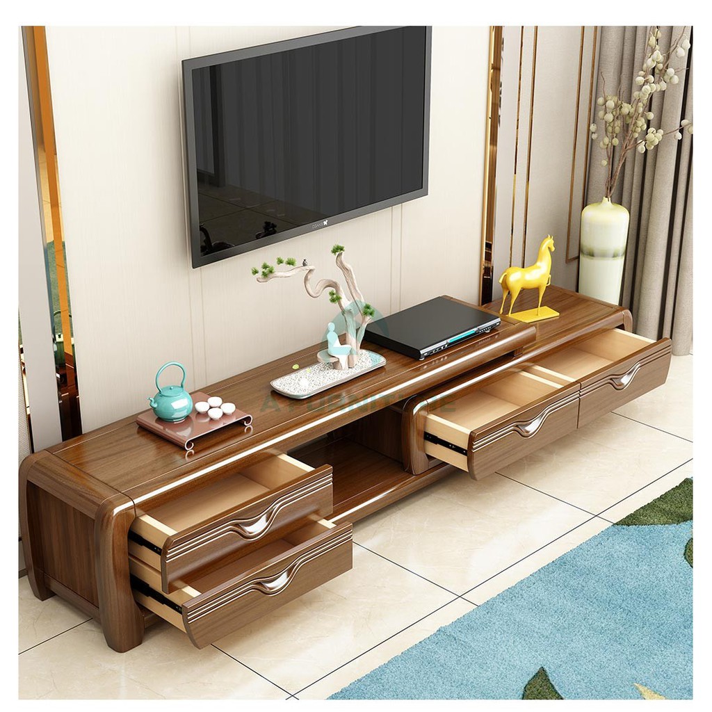 Afurniture Tv Cabinet Minimalis Gaya Oriental Kayu Mahoni Shopee Indonesia