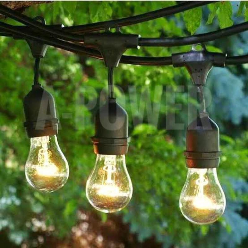 Volic - Fitting Lampu Gantung Outdoor (5m &amp; 5 fitting)