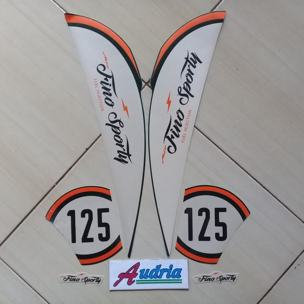 Striping Sticker Motor Yamaha Fino Sporty 125 2018 Hijau-Orange