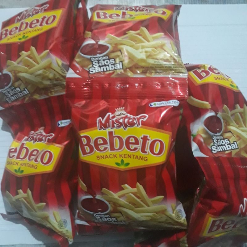 

SIANTAR TOP Mister Bebeto isi 10pc @9/pc Bebeto kentang snack Bebeto Chiki chiki bebeto Ciki ciki mister bebeto Mister Bebeto /yapsnack001